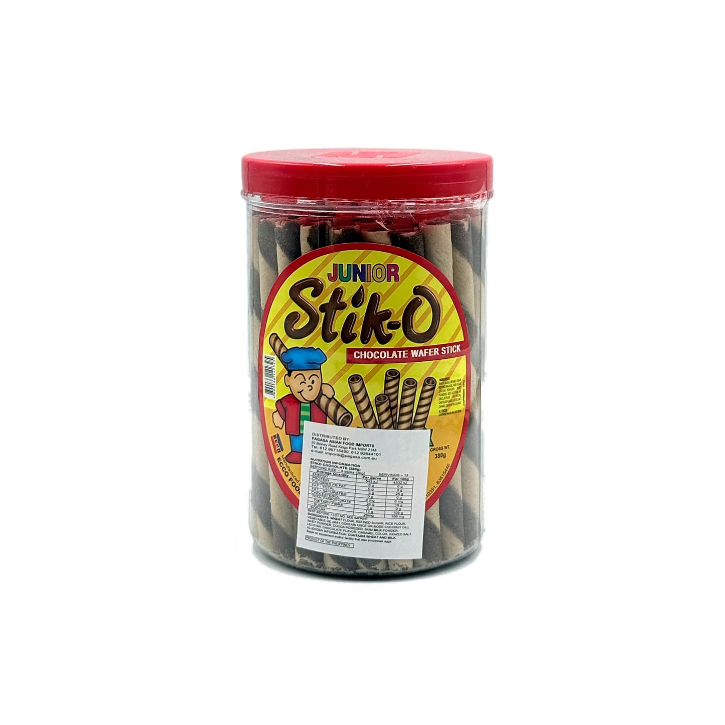 Junior Stik-O | Chocolate Wafer Sticks | 380g