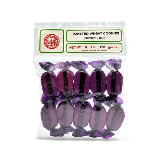 Pagasa | Toasted Wheat Cookies Pulveron Ube Flavour | 170g | 10pcs